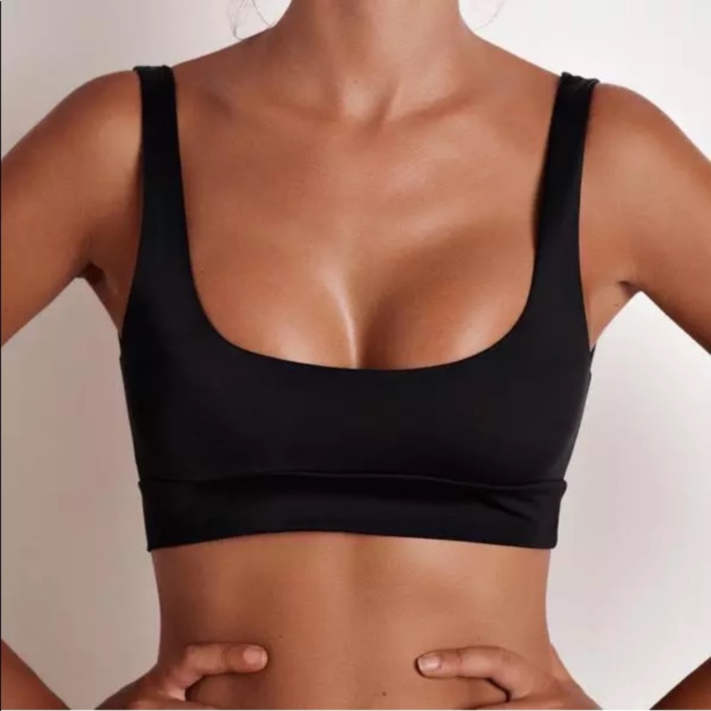 New Black Top - Swim, Sports, Crop - Medium